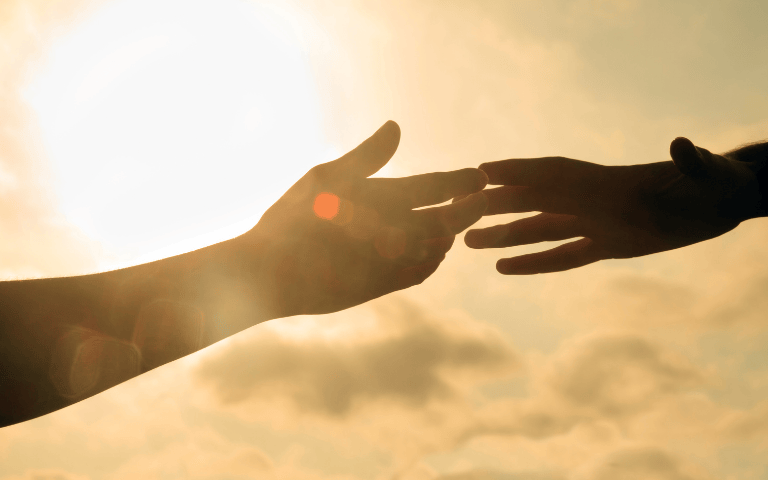 When Talk Therapy Isn't Enough, with hands touching